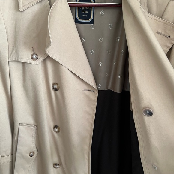 Vintage Christian Dior Wool Trench Coat - Picture 3 of 7